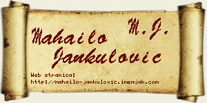 Mahailo Jankulović vizit kartica